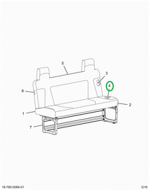 2522911C91 Cushion, Upholstered Seat Bott
