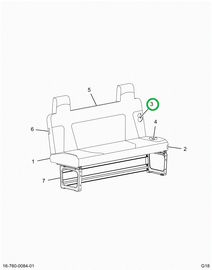 2522912C91 Cushion, Upholstered Seat Back