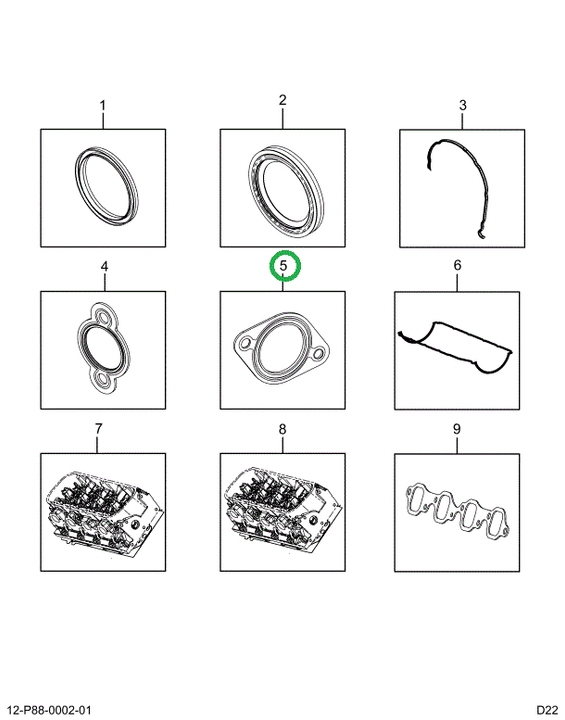2522925C91 Gasket, Cool Pipe