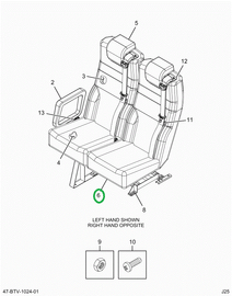 2522991C1 SEAT COVER 3PTA FAMILY FREEDMA