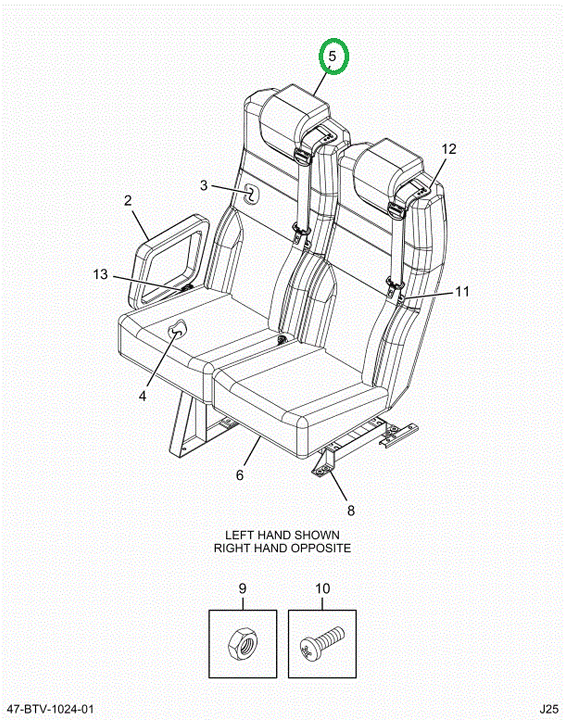 2522992C1 SEAT BACK COVER 3PTA FAMILY CR