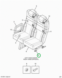 2522995C1 SEAT FRAME WELDMENT FAMILY 3 P