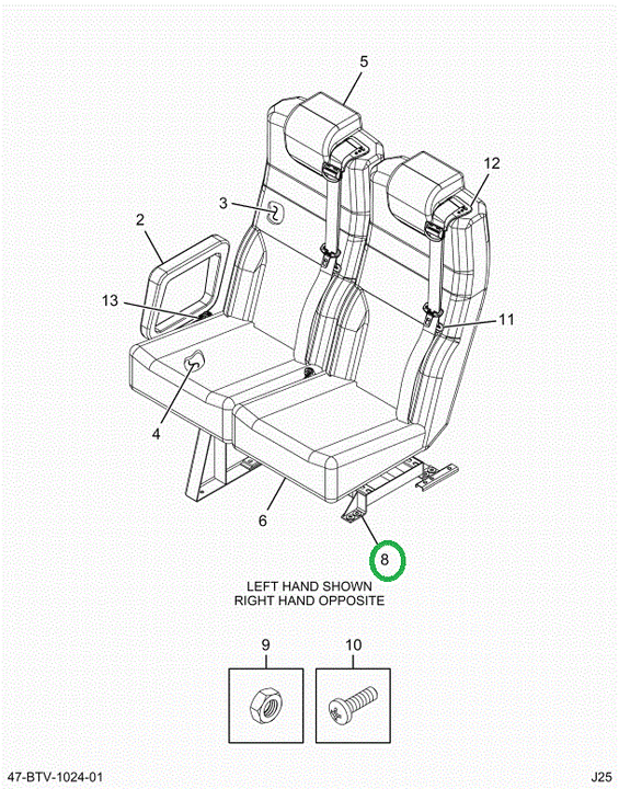 2522995C1 SEAT FRAME WELDMENT FAMILY 3 P