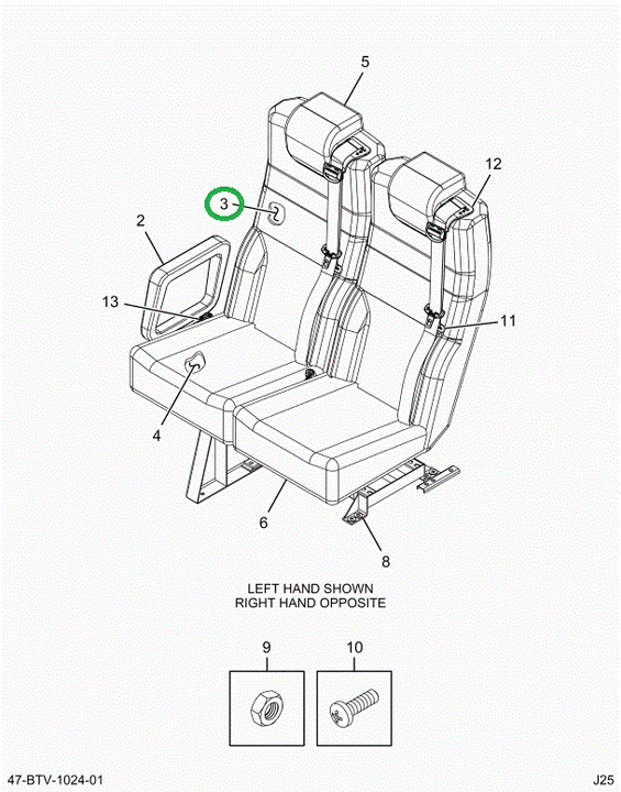 2522999C1 SEAT FOAM BACK FRONT FAMILY 3