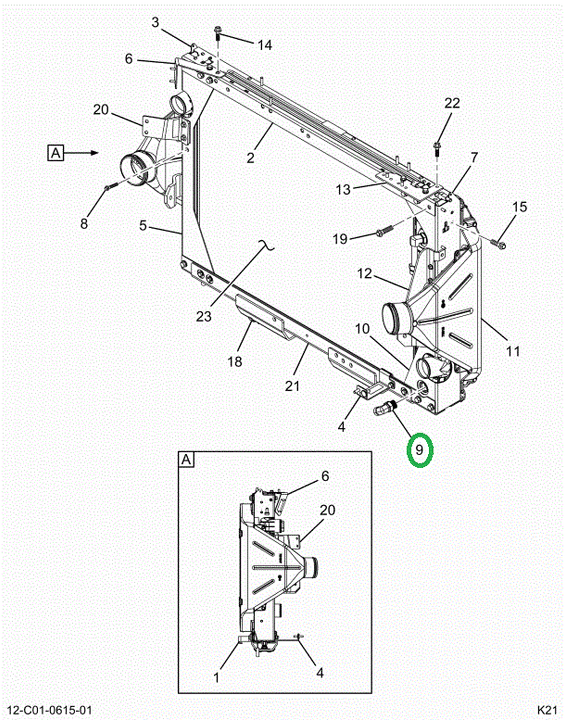 2523003C91 Intank Oil Cooler Fitting