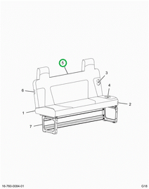 2523135C91 Upholstery, Seat Back, Charcoa