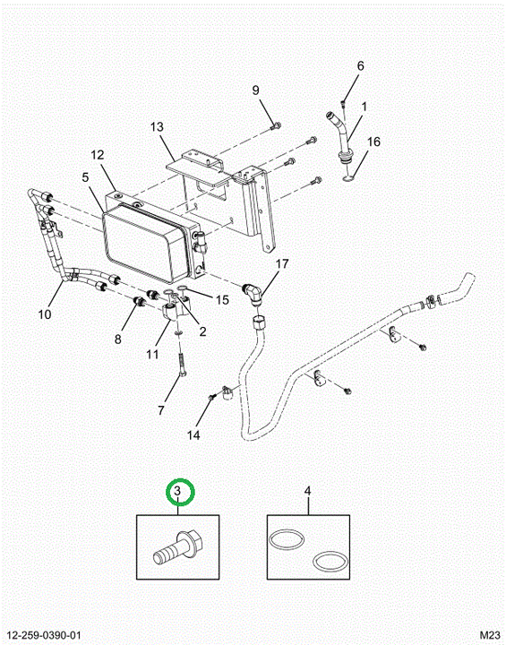 2523206C1 Bolt, Oil Cooler