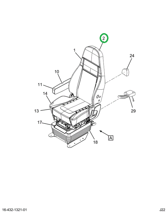 2523295C1 Cushion, Backrest, Vent, Witho