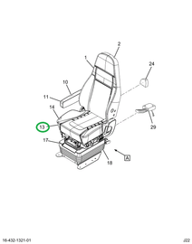 2523319C1 COVER, SEAT BOTTOM, LAREDO