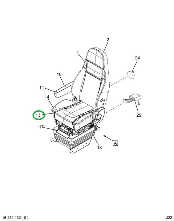 2523319C1 COVER, SEAT BOTTOM, LAREDO