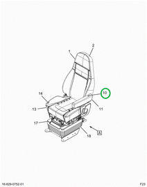2523408C1 REST,ARMREST, LEFT HAND, WITHO