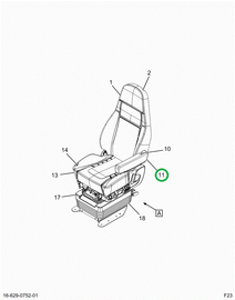 2523409C1 REST,COVER, ARMREST, VINYL, LE