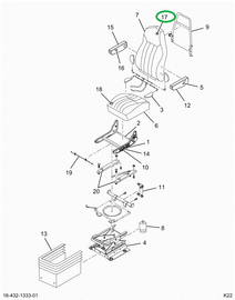 2523429C1 Cushion, Seat Back, Upholstere