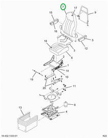 2523430C1 Upholstery, Seat Back, Black M