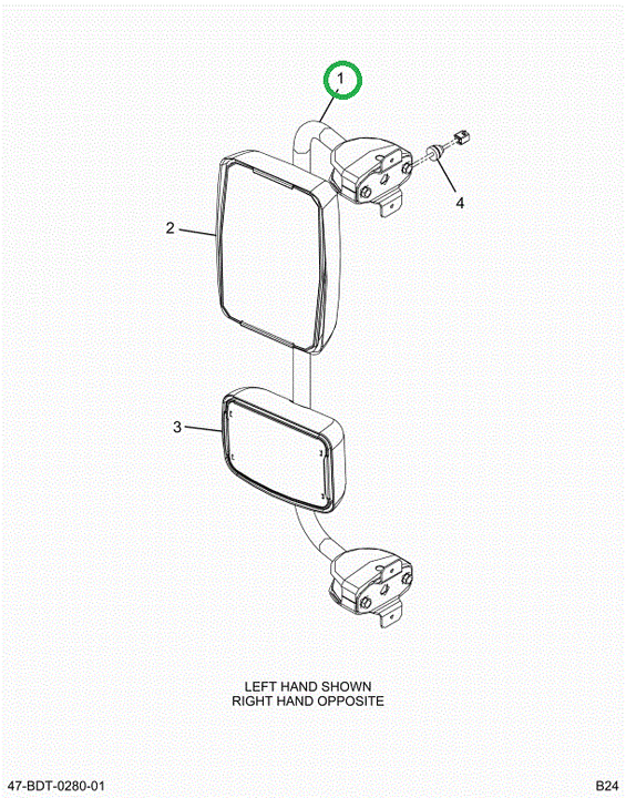 2523448C1 Arm Assembly, Mirror