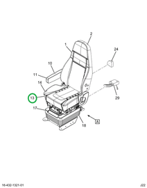 2523450C1 COVER, SEAT BOTTOM, PREMIUM LA