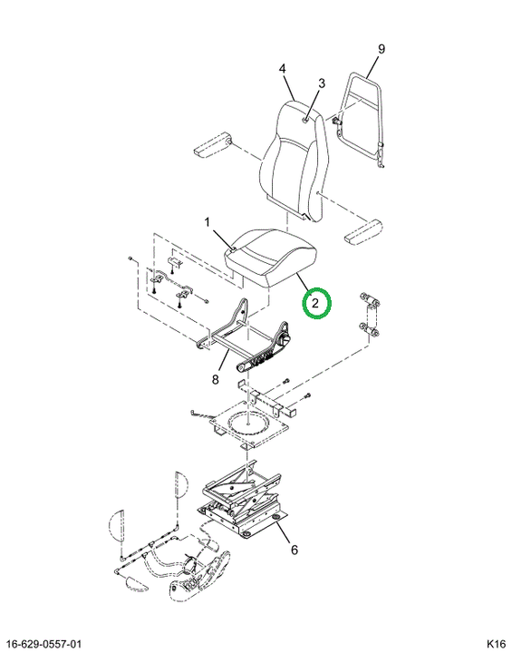 2523457C1 Upholstery, Seat Bottom, Charc