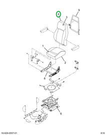 2523458C1 Upholstery, Seat Back, Charcoa