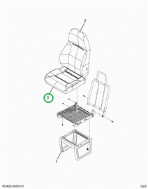 2523459C1 Upholstery, Seat Bottom, Dark