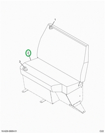 2523460C1 Upholstery, Seat Bottom, Charc