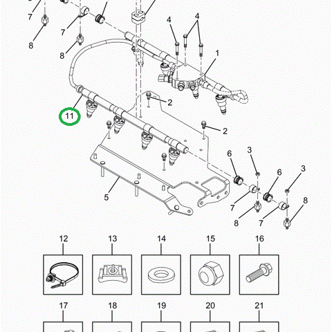 2523502C91 RAIL,FUEL RAIL ASSEMBLY, WITH