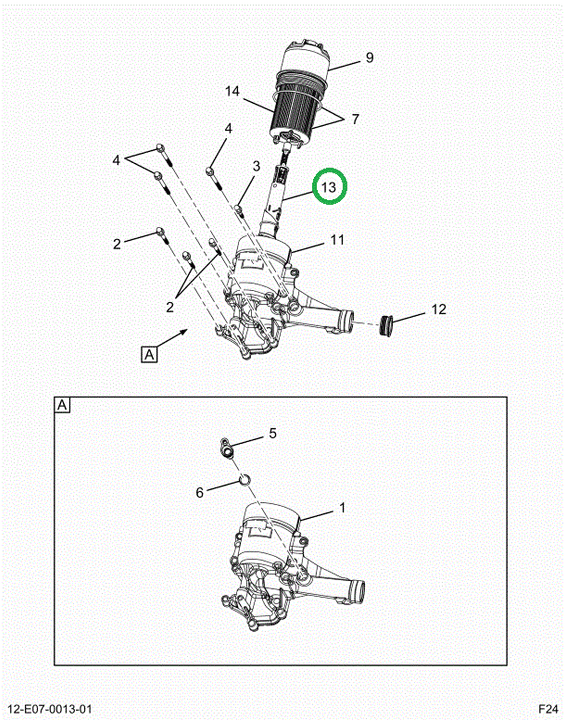 2523757C91 Oil Filter Standpipe