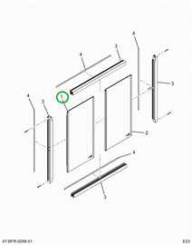 2523887C91 GLASS,BLACK FRONT GLASS ASSEMB