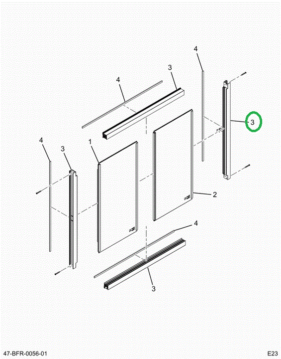 2523895C91 FRAME,ALUMINUM FRAME ASSEMBLY,