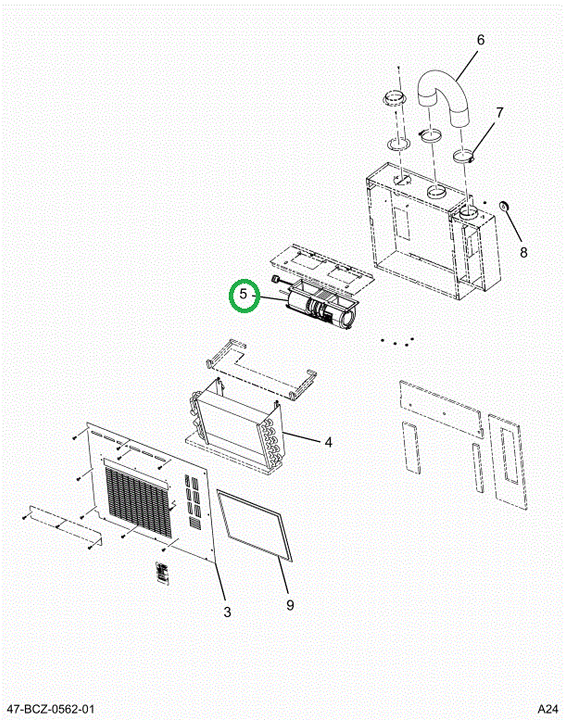 2523948C1 BLOWER ASSEMBLY, STEPWELL HEAT
