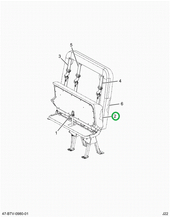 2524121C1 Cushion, Seat Bottom Foam