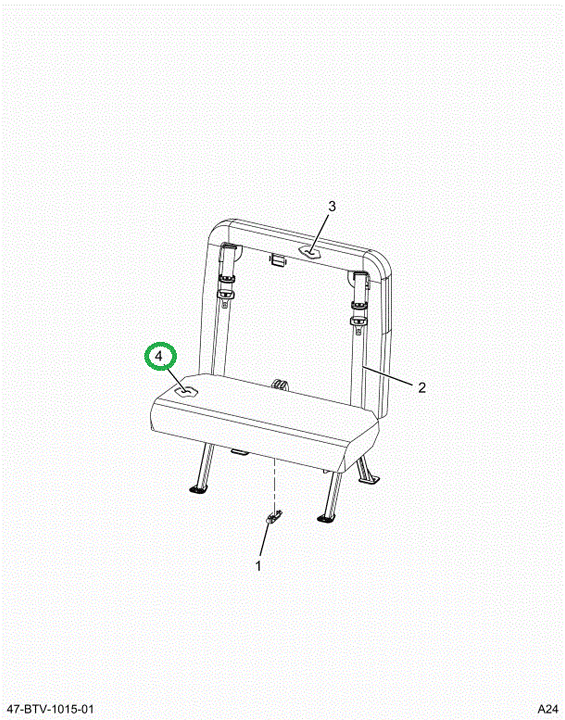 2524124C1 Cushion, Seat Bottom Foam