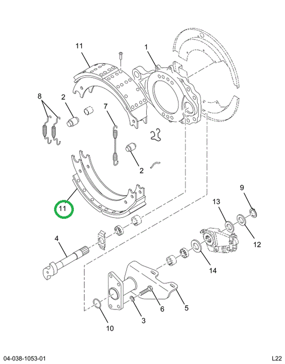 2524364C91 SHOE, BRAKE