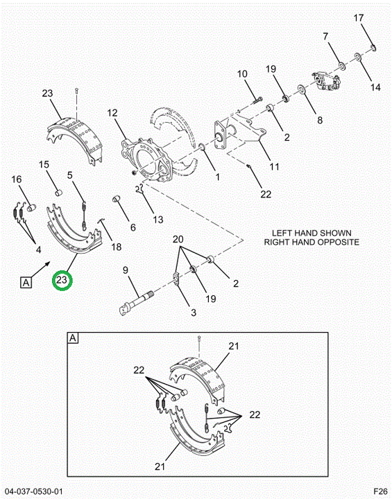 2524366C91 SHOE, BRAKE