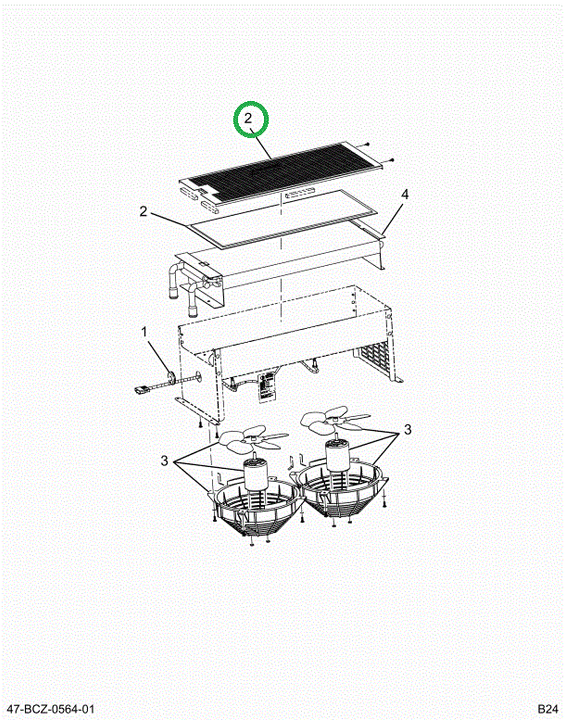 2524386C1 Double Fan Heater Core Filter