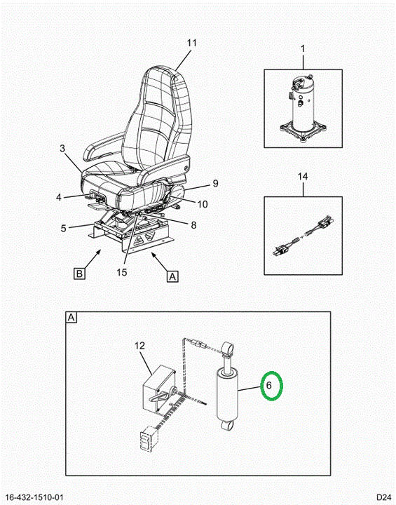 2524409C1 Seat Shock Absorber