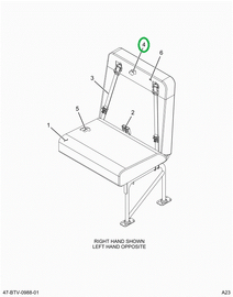 2524440C1 Cushion, Molded Foam, Seat Bac