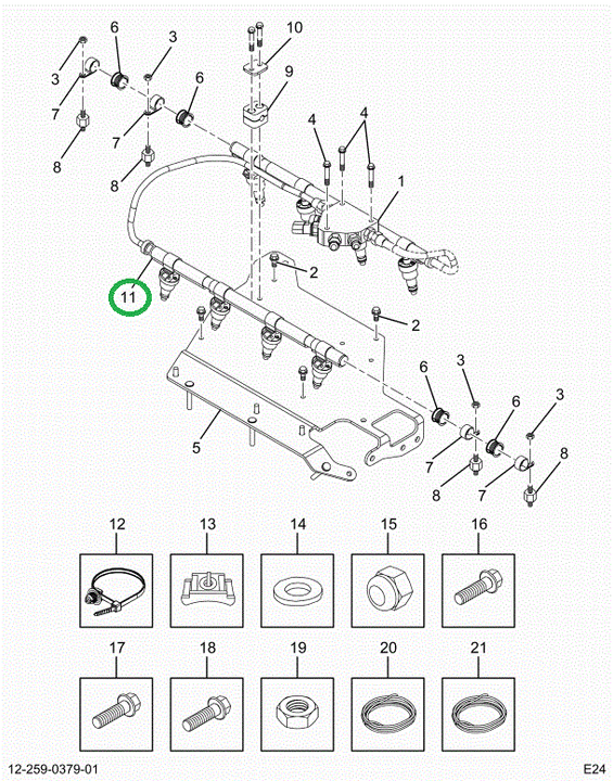 2525974C91 Kit, Fuel Rails Bp Fs