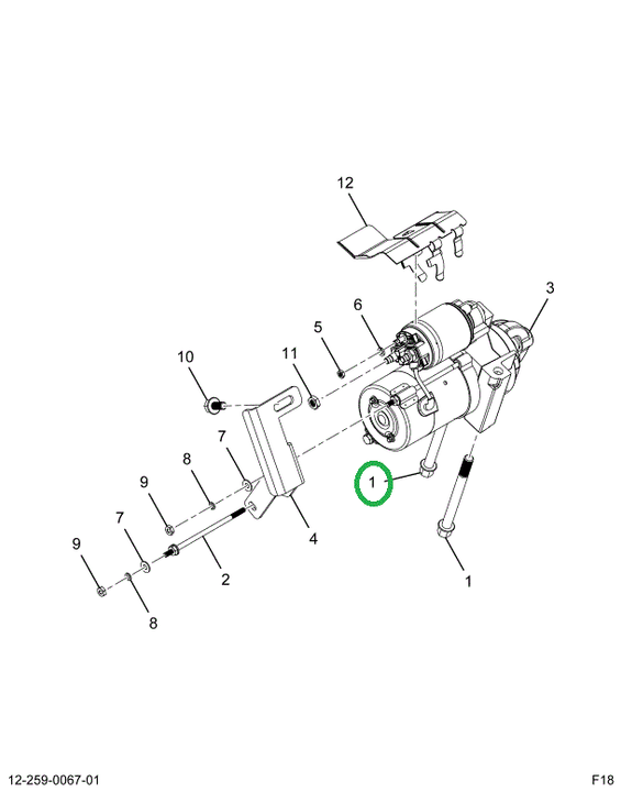 2526045C91 STARTER MOUNTING BOLT