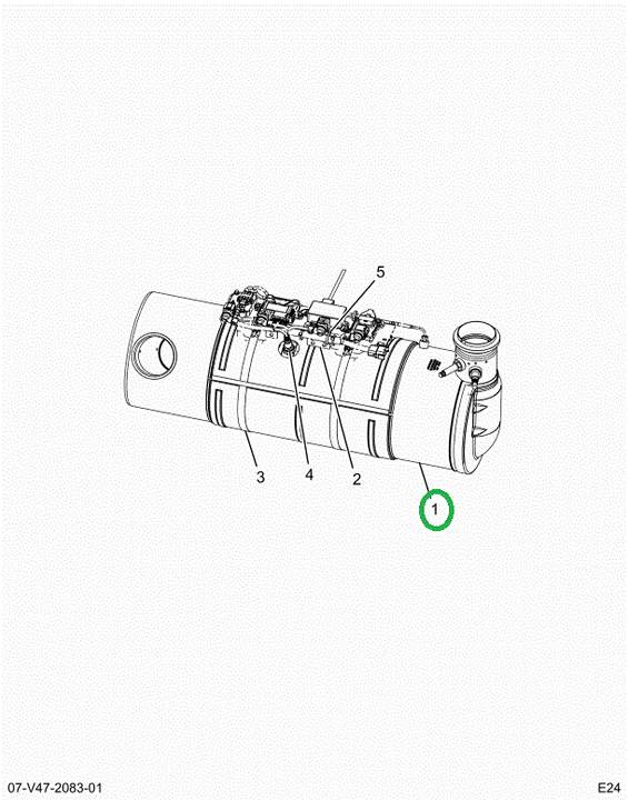 2526338C91 Scr, Aftertreatment Horizontal