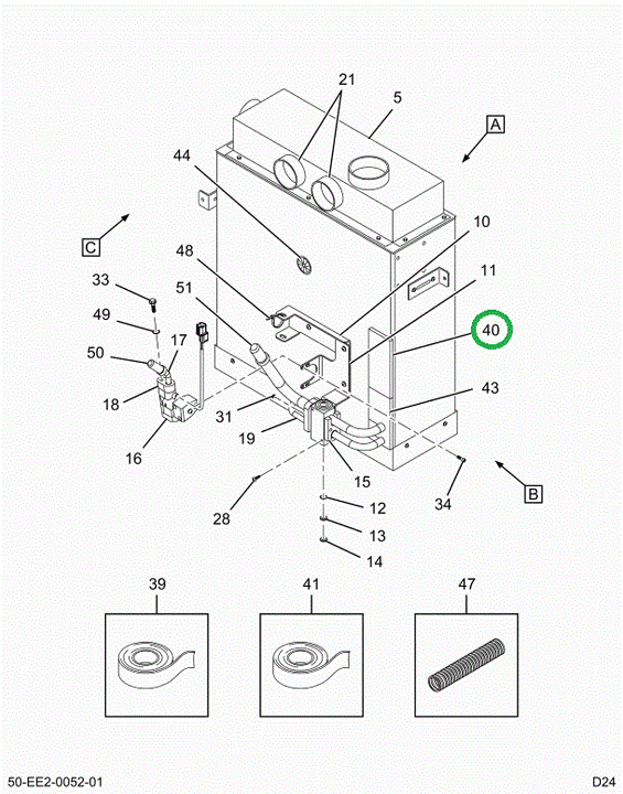 2526360C1 Insulation, Aluminum Face, 1/4