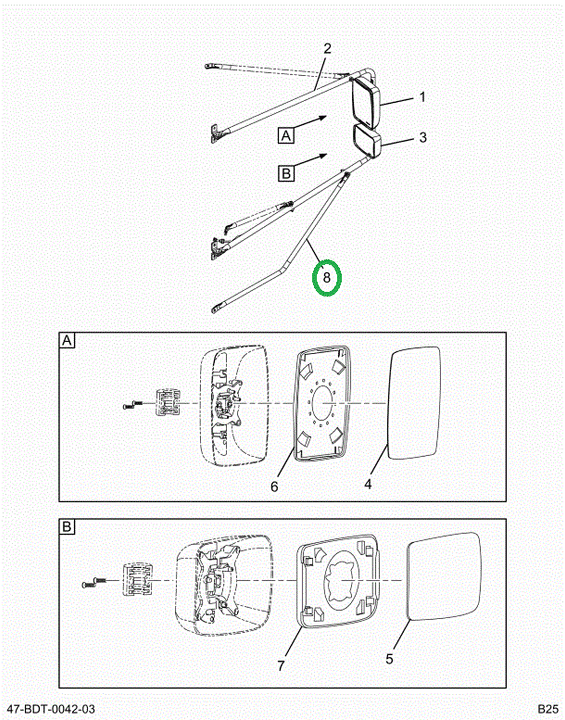 2526828C1 LOWER BRACE KIT, RV, RH STOWAW
