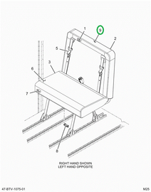 2526840C1 SEAT BACK COVER, IC, 30IN, 3PT
