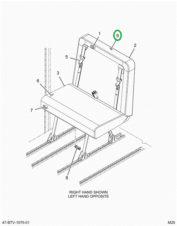 2526840C1 SEAT BACK COVER, IC, 30IN, 3PT