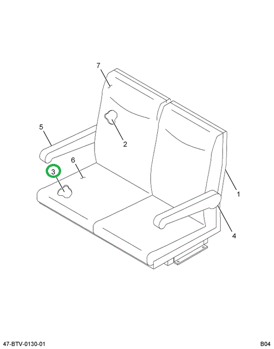 2585213C1 Foam, Seat Cushion, Bus