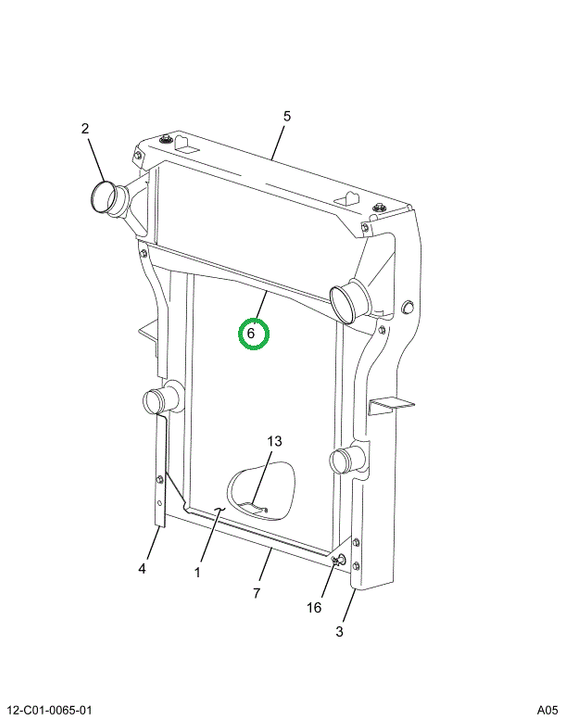 2586036C92 CHANNEL,RAD CENTER FRAME ASM