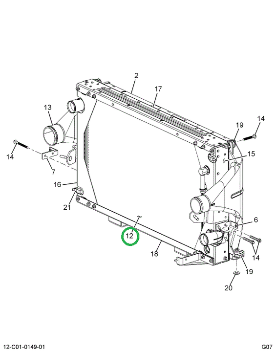 2586042C91 RADIATOR ALUM RAD ASSY