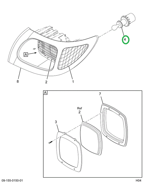 2586076C91 COVER ASSY T/S LGT BULB SOCKET