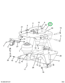 2586468C1 BRACKET CAB REAR MTG
