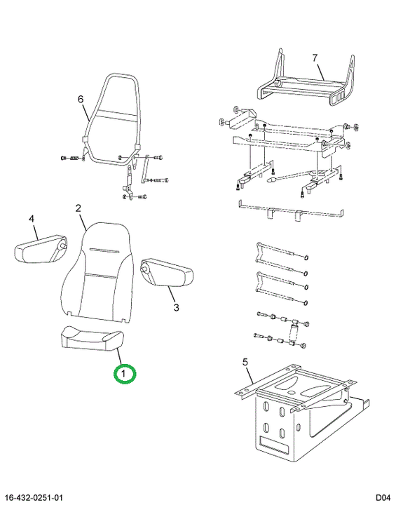 2587048C1 UPHOLSTERY  SEAT CUSHION DRIVE