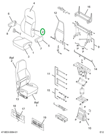 2587053C91 Cushion, Seat Back W/upholster